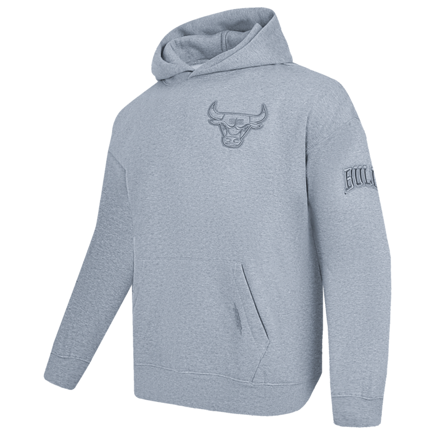 Pro Standard Bulls Logo Hoodie - Men's - Dark Heather Gray