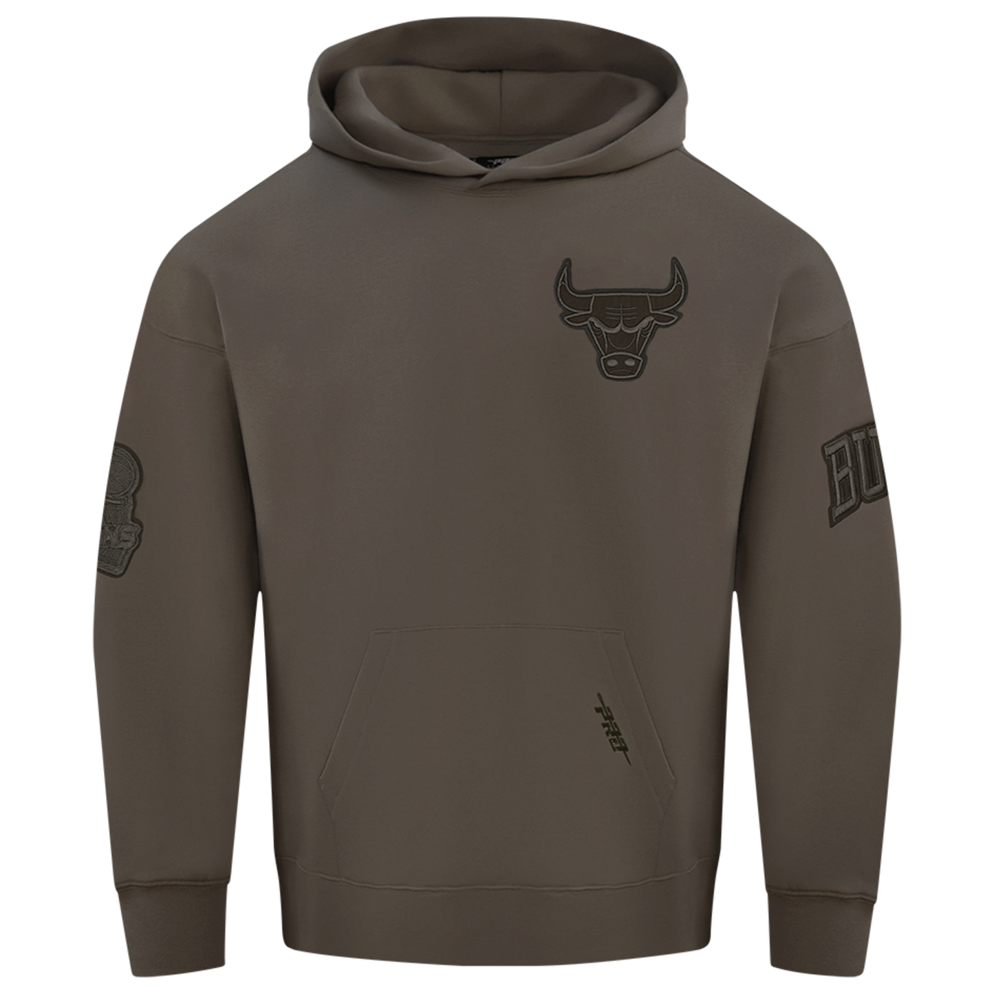 Pro Standard Bulls Logo Hoodie - Men's - Dark Taupe