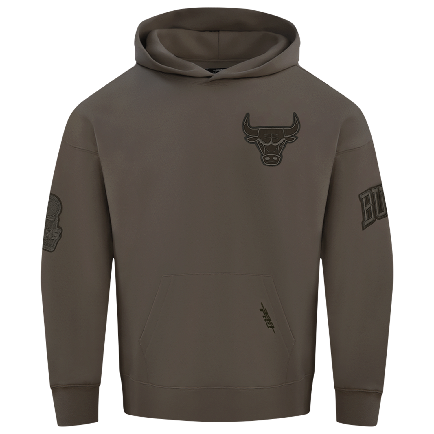 Pro Standard Bulls Logo Hoodie - Men's - Dark Taupe