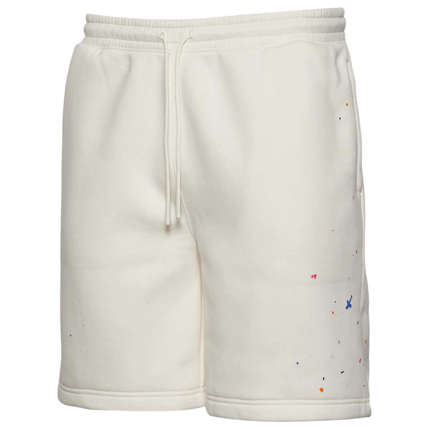 LCKR Bradley Fleece Shorts - Men's - Egret/Paint Splatter