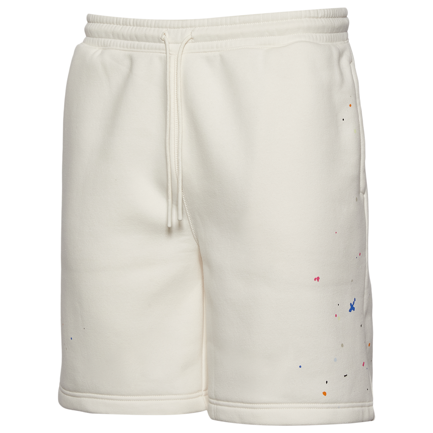 LCKR Bradley Fleece Shorts - Men's - Egret/Paint Splatter