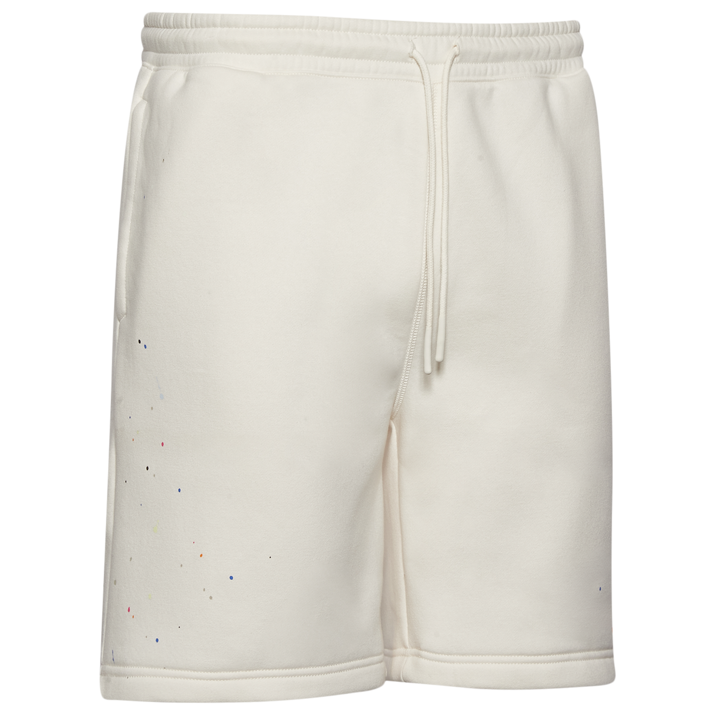 LCKR Bradley Fleece Shorts - Men's - Egret/Paint Splatter