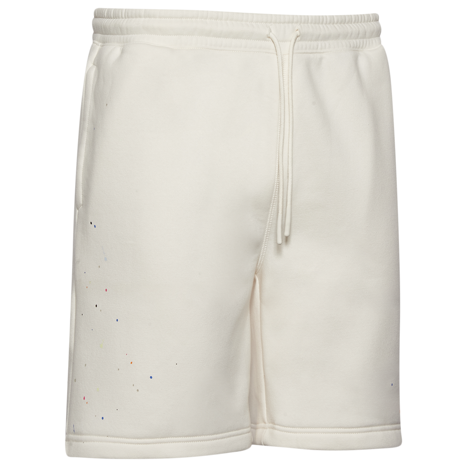 LCKR Bradley Fleece Shorts - Men's - Egret/Paint Splatter