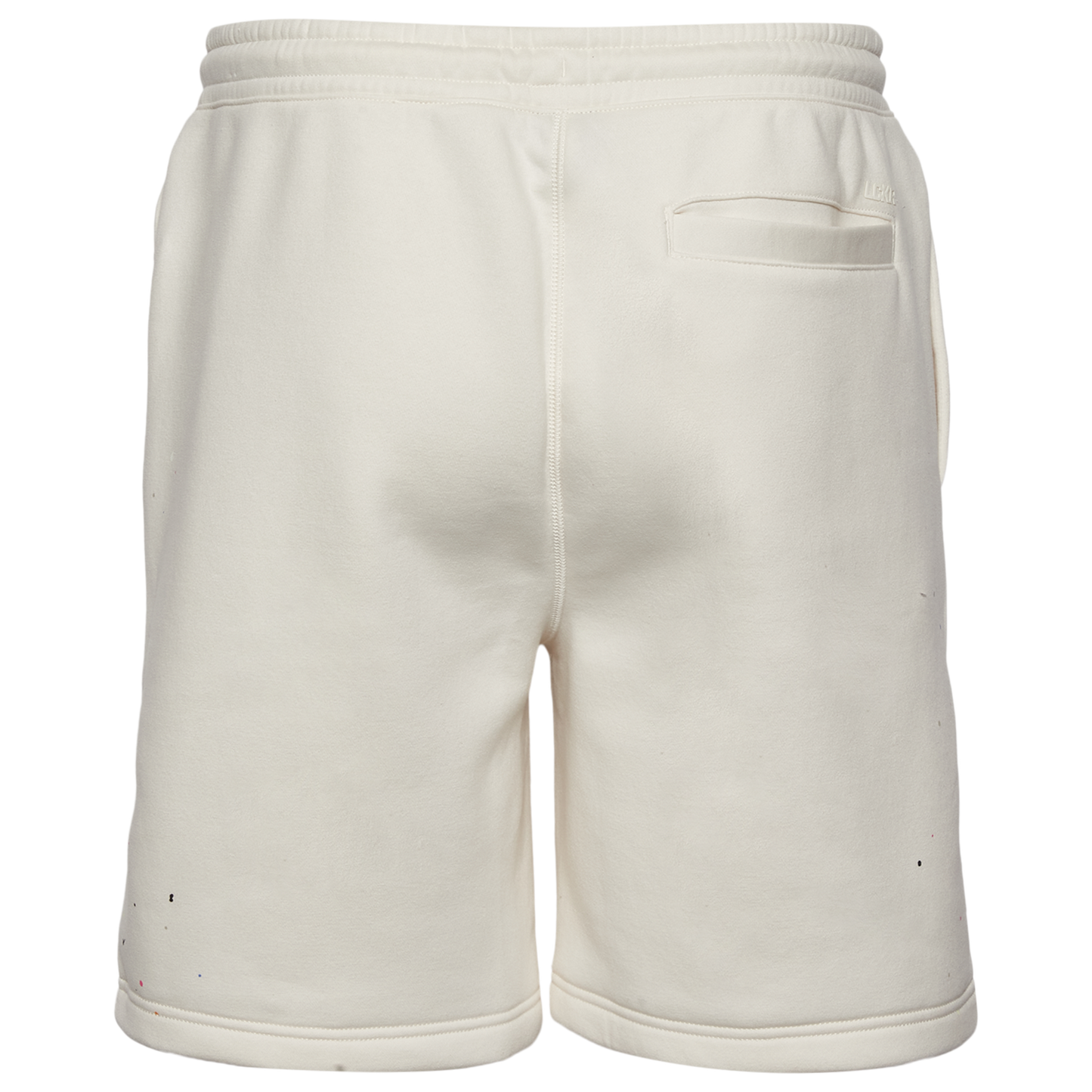 LCKR Bradley Fleece Shorts - Men's - Egret/Paint Splatter