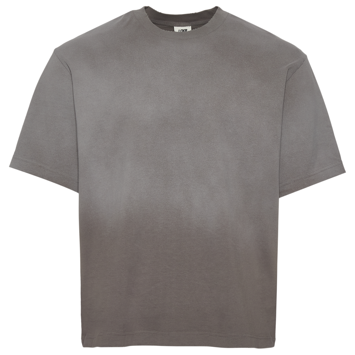 LCKR Heavy Weight Distressed Relaxed Fit T-Shirt - Men's - Charcoal Grey