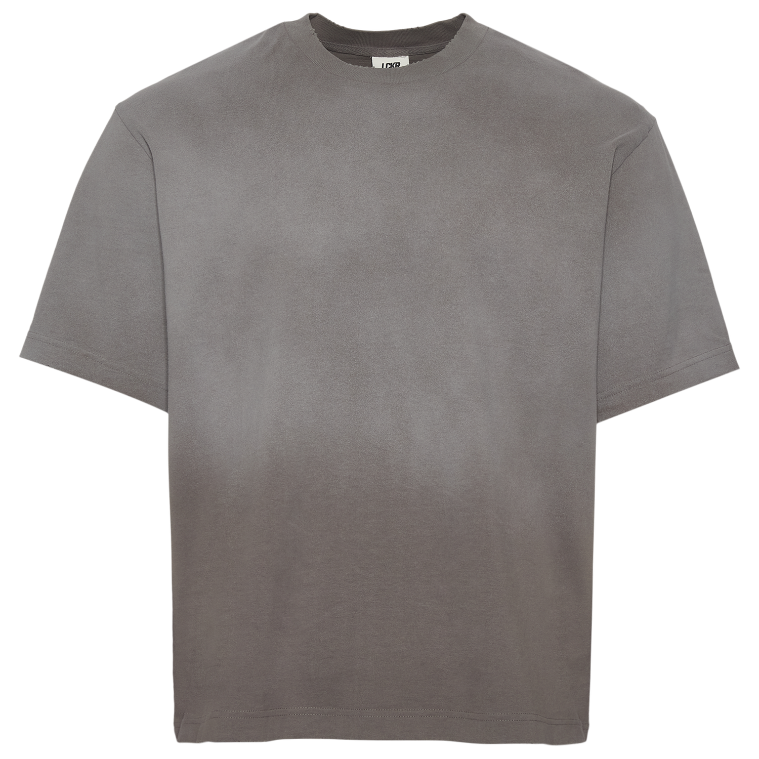 LCKR Heavy Weight Distressed Relaxed Fit T-Shirt - Men's - Charcoal Grey
