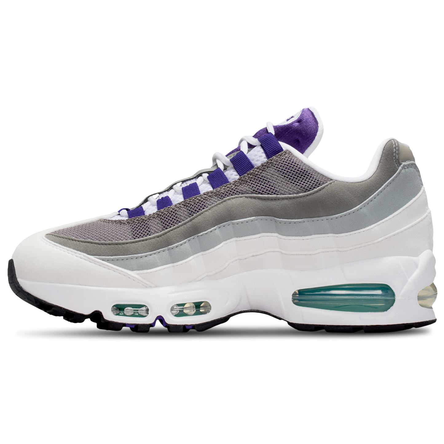 Nike Air Max 95 OG - Women's - White/Court Purple/Wolf Grey