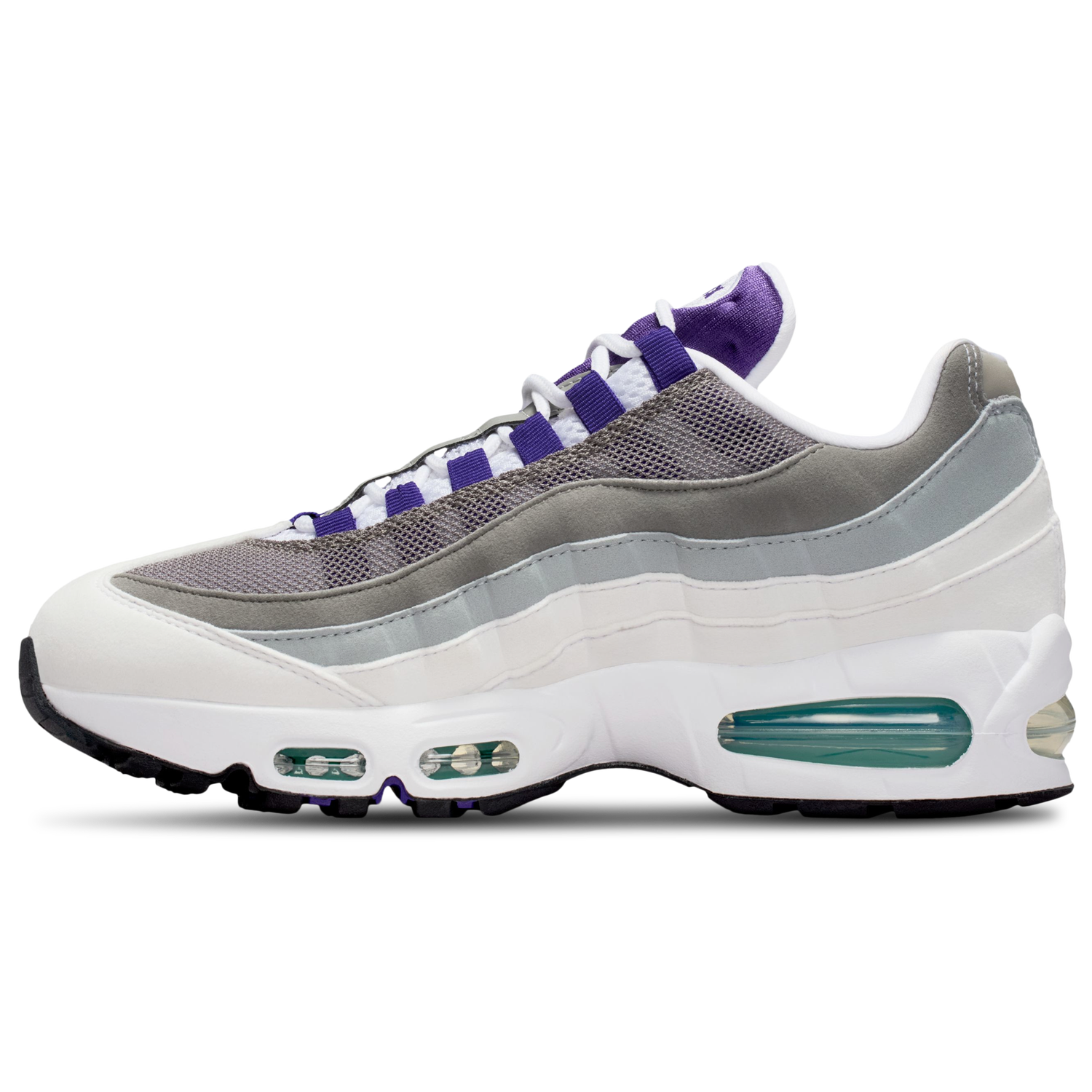Nike Air Max 95 OG - Women's - White/Court Purple/Wolf Grey