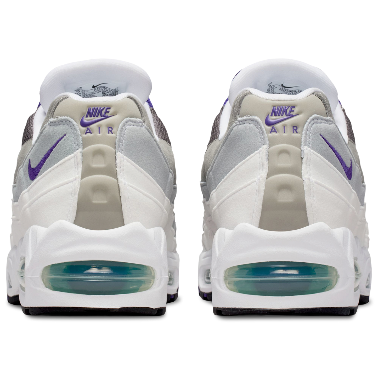 Nike Air Max 95 OG - Women's - White/Court Purple/Wolf Grey