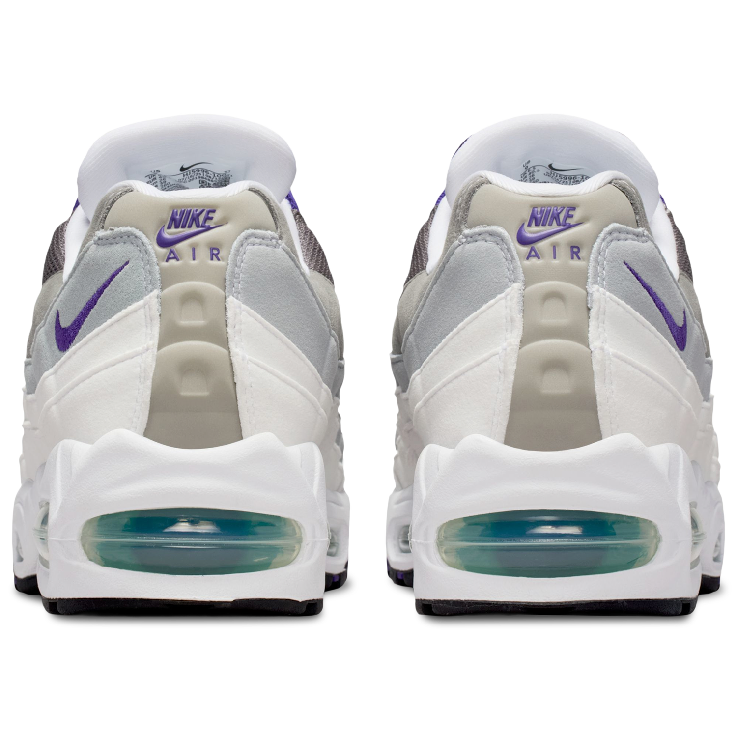 Nike Air Max 95 OG - Women's - White/Court Purple/Wolf Grey