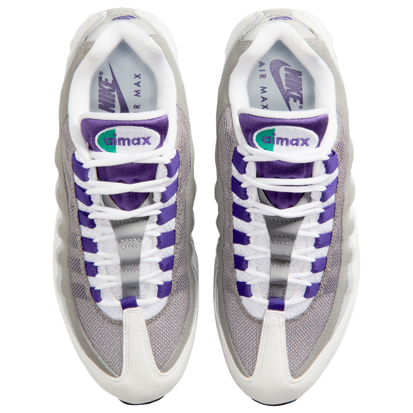 Nike Air Max 95 OG - Women's - White/Court Purple/Wolf Grey