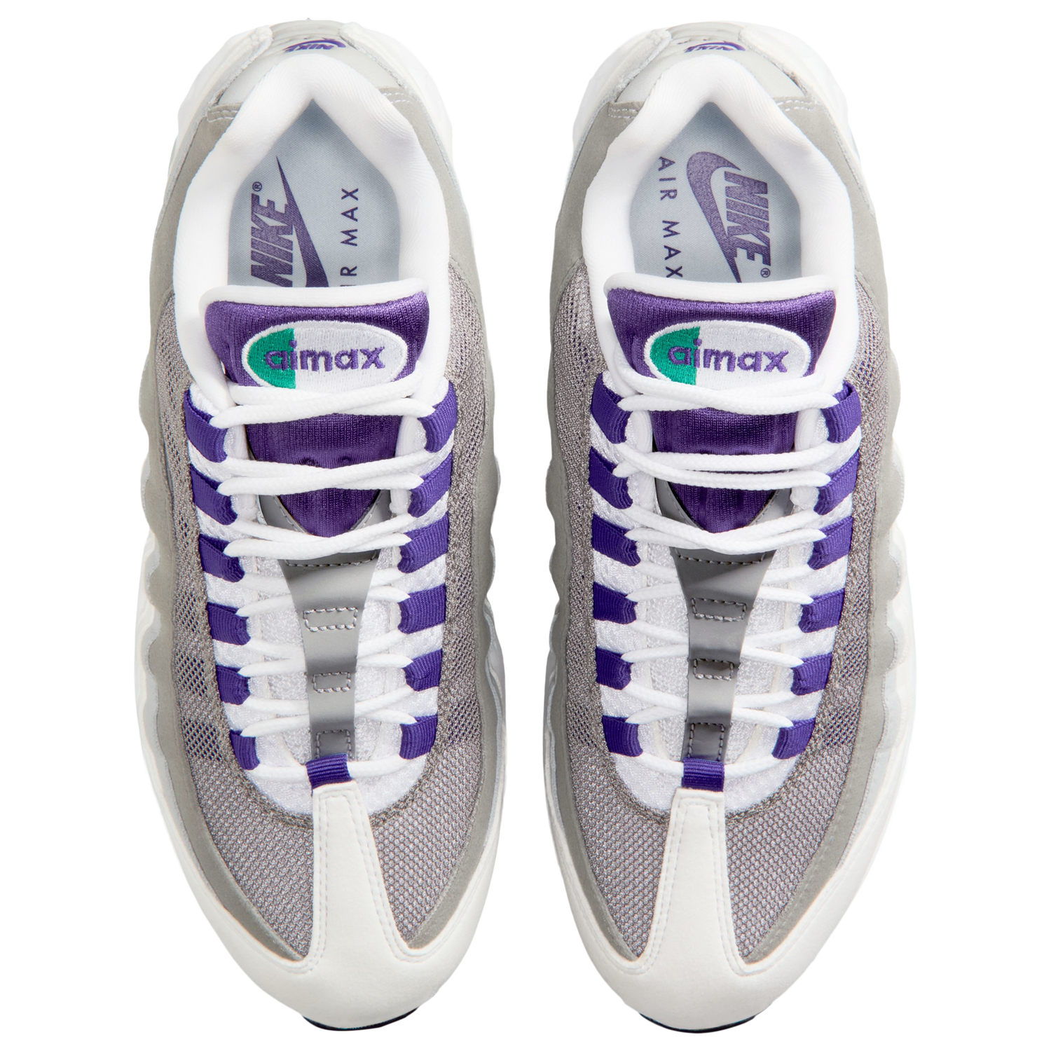 Nike Air Max 95 OG - Women's - White/Court Purple/Wolf Grey