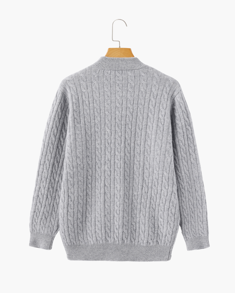100% Cashmere Woven Half Zip - foto 9