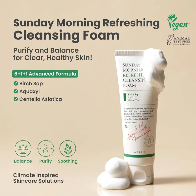 AXIS-Y- Espuma de Limpeza Refrescante Sunday Morning 120ml - imagem 3