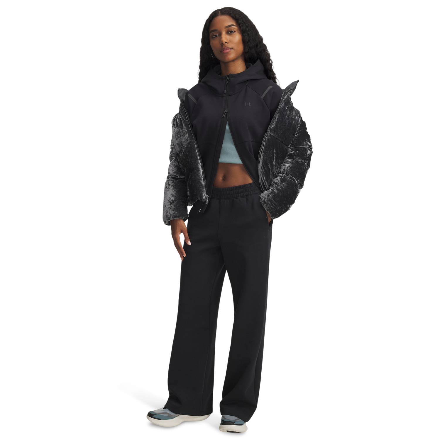Under Armour Unstoppable Fleece Pant - Women's - Black/Black