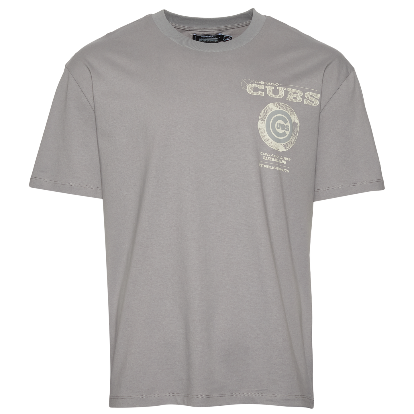 Pro Standard Cubs Blueprint Pro Drop Shoulder FC T-Shirt - Men's - Silver