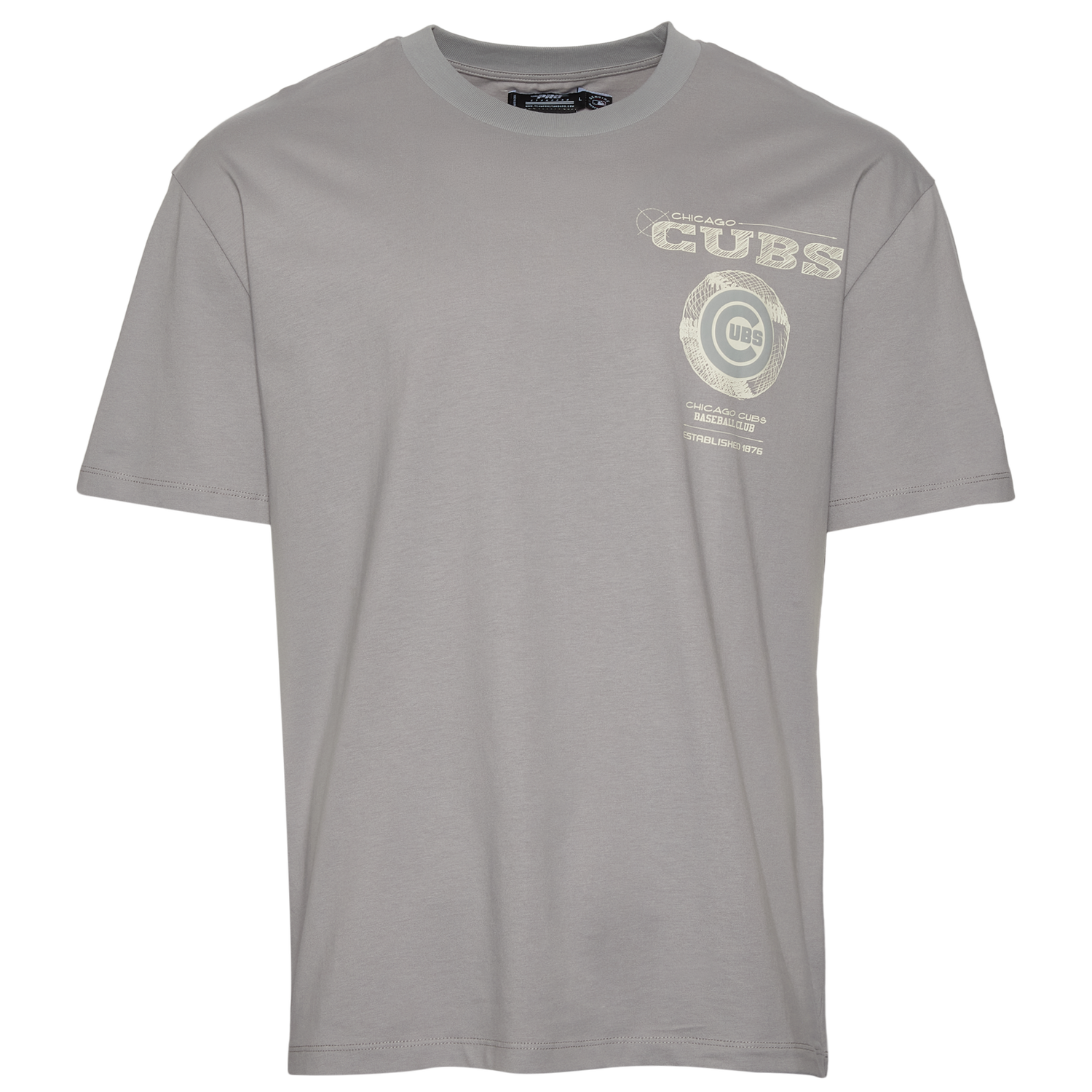 Pro Standard Cubs Blueprint Pro Drop Shoulder FC T-Shirt - Men's - Silver