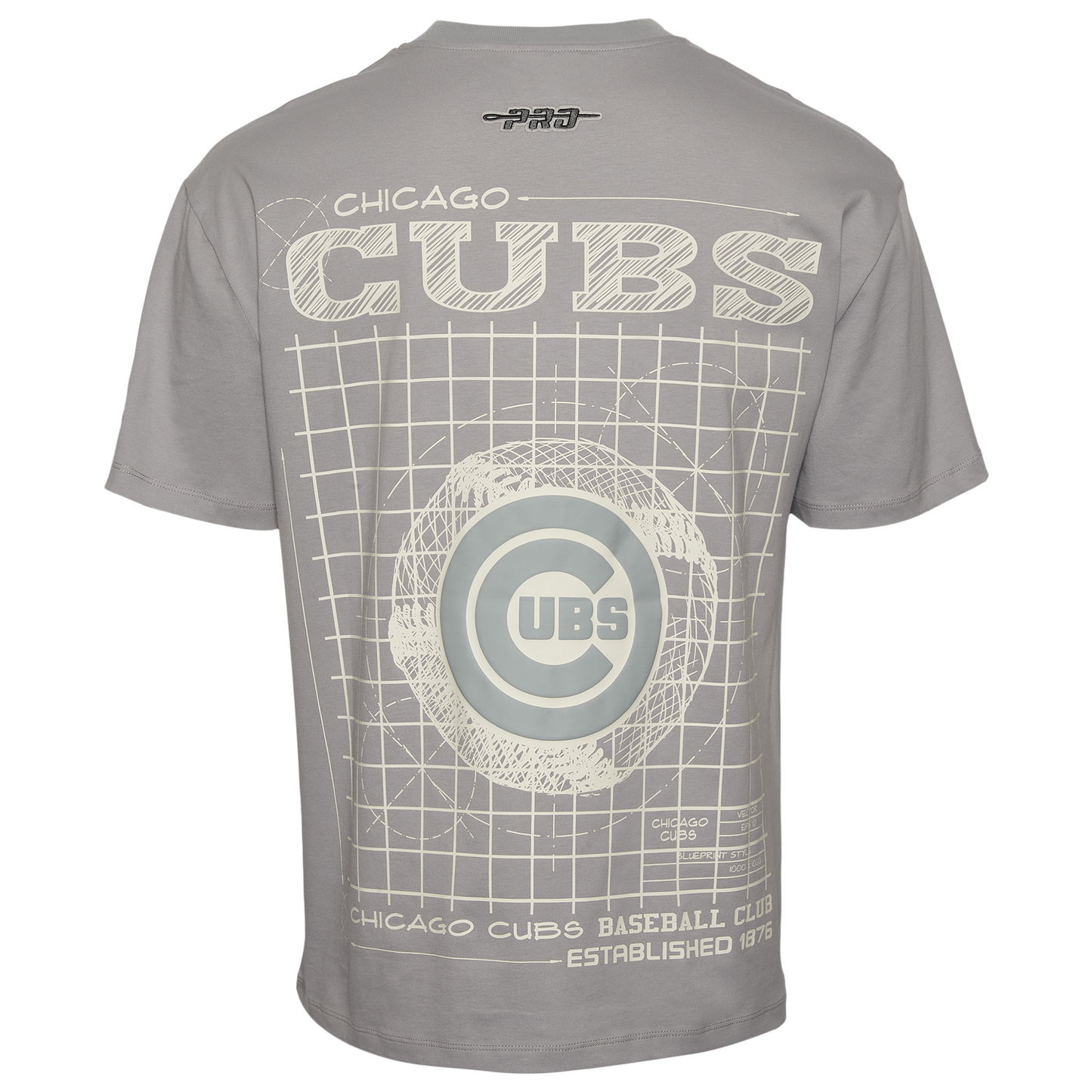 Pro Standard Cubs Blueprint Pro Drop Shoulder FC T-Shirt - Men's - Silver