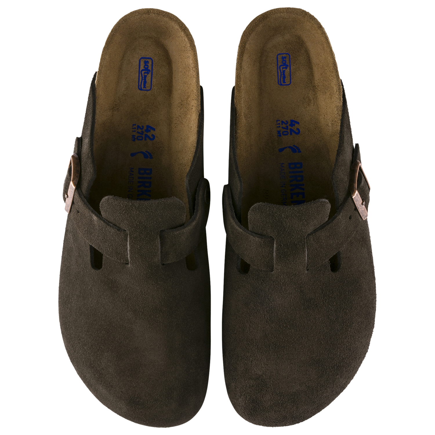 Birkenstock Boston Soft Footbed Suede - Men's - Brown/Beige