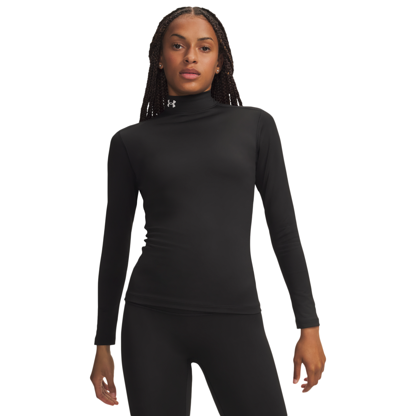 Under Armour Coldgear Mock - Women's - Black/White