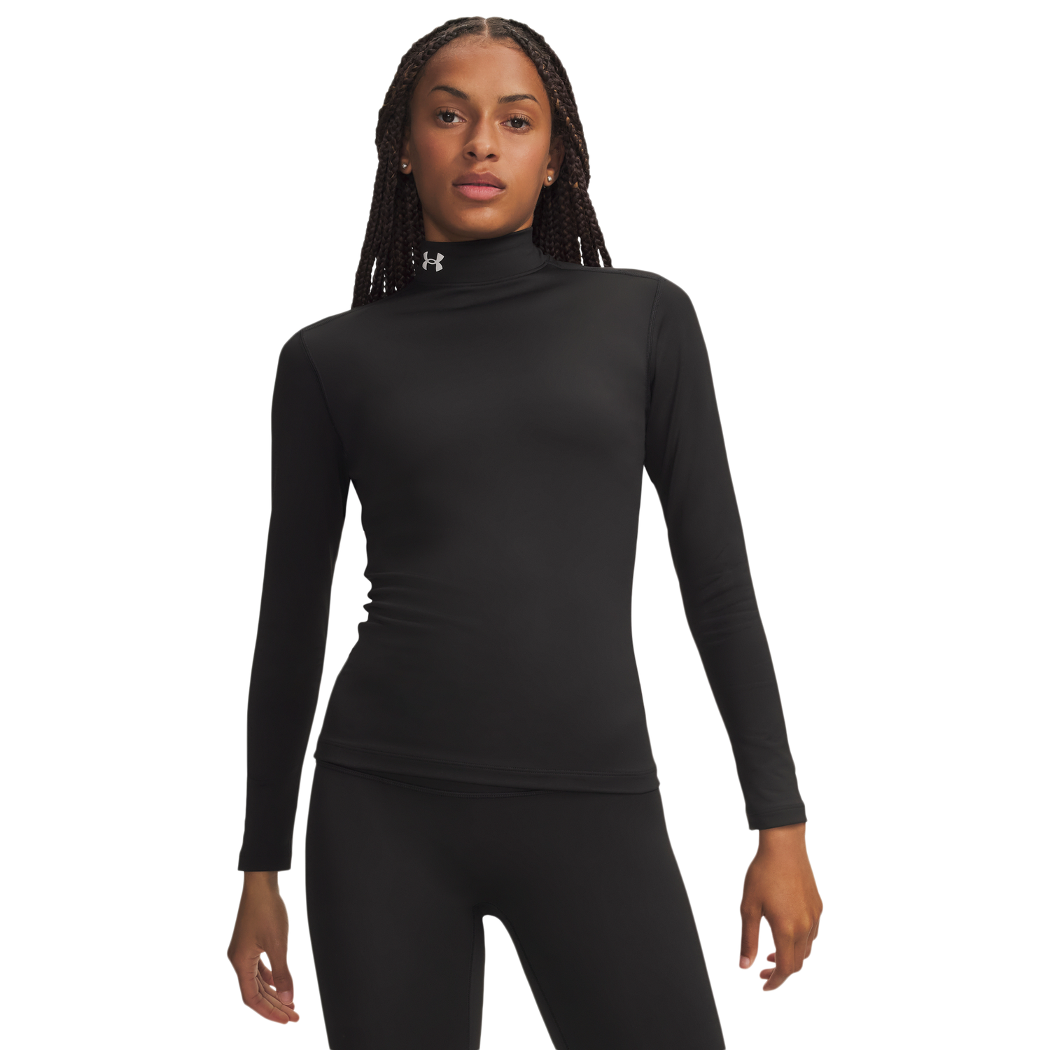 Under Armour Coldgear Mock - Women's - Black/White