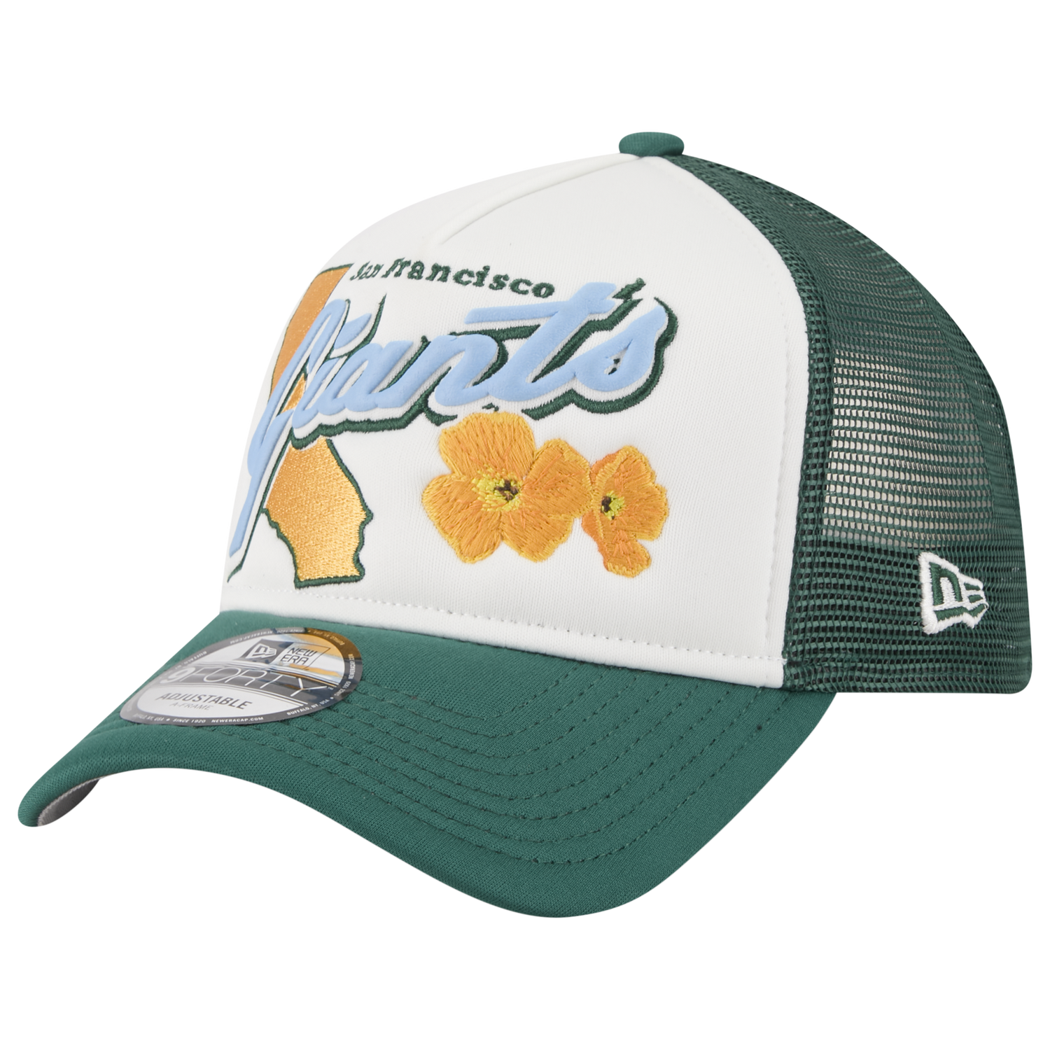 New Era Giants State Flower Cap - Men's - Green/White