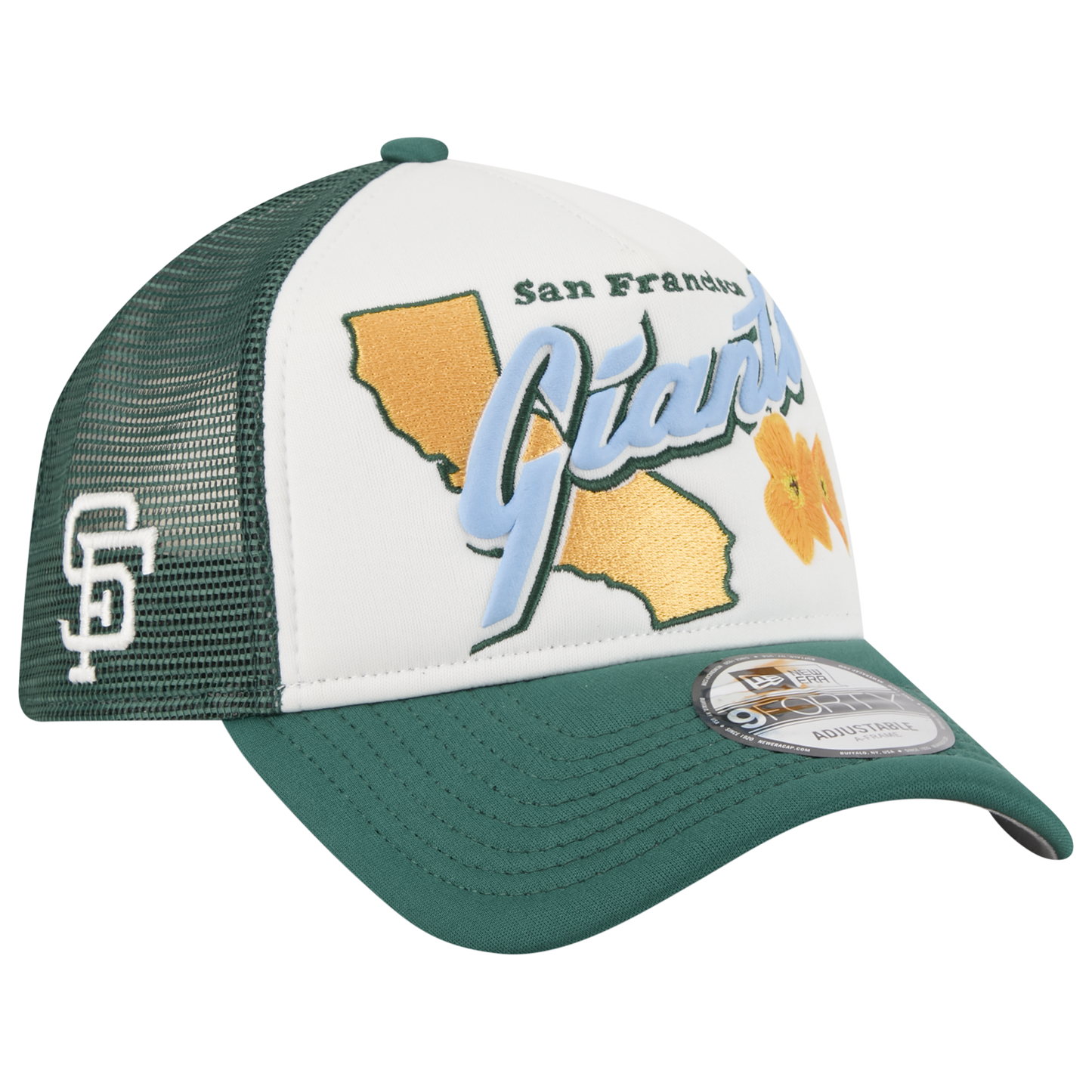 New Era Giants State Flower Cap - Men's - Green/White