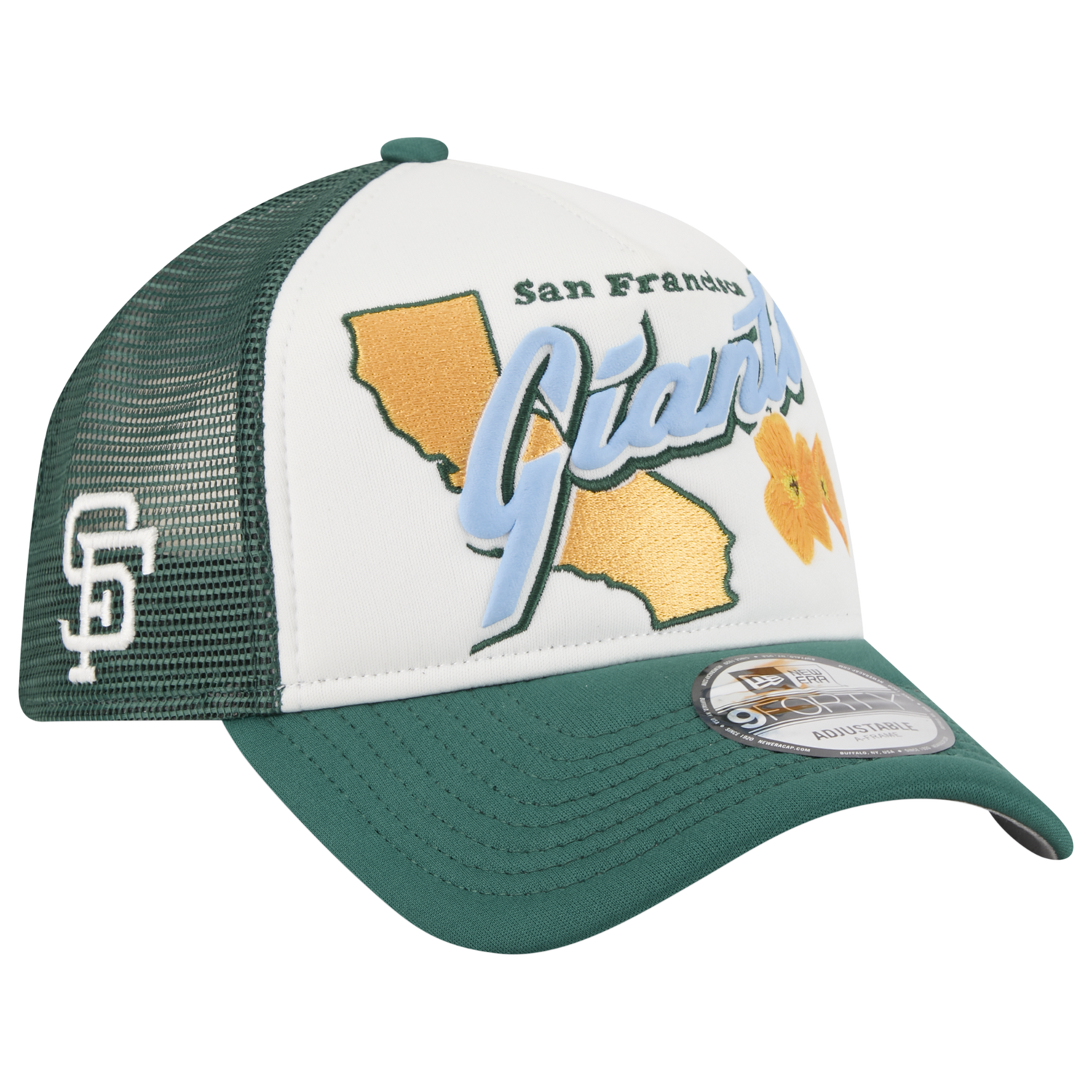 New Era Giants State Flower Cap - Men's - Green/White
