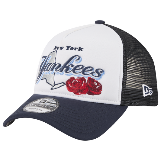 New Era Yankees State Flower Cap - Men's - White/Navy