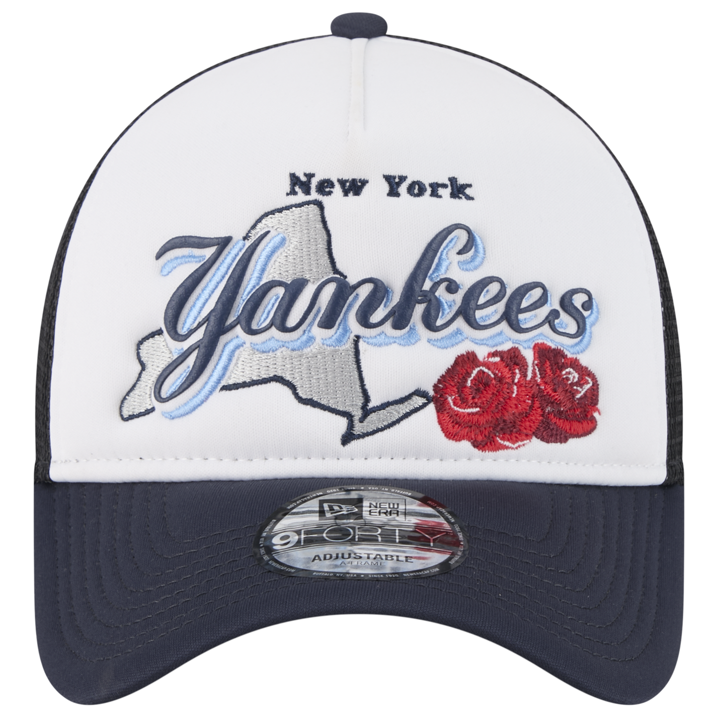 New Era Yankees State Flower Cap - Men's - White/Navy