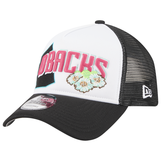 New Era Diamondbacks State Flower Cap - Men's - White/Black