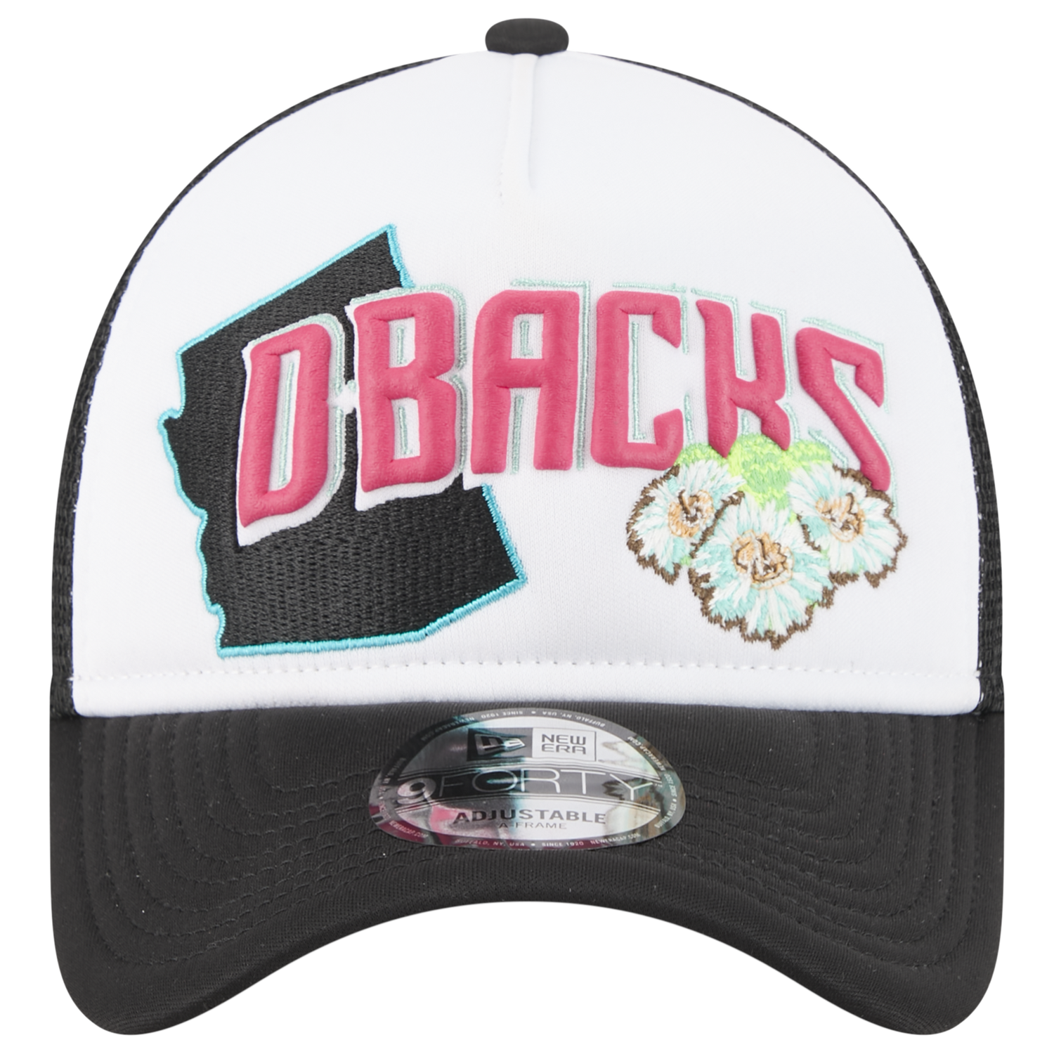 New Era Diamondbacks State Flower Cap - Men's - White/Black