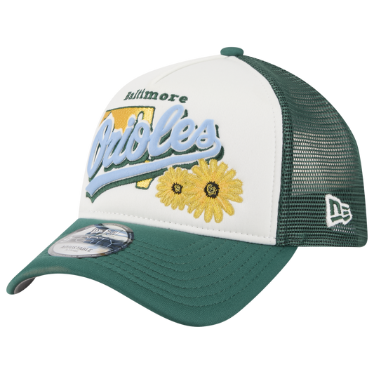 New Era Orioles State Flower Cap - Men's - White/Green