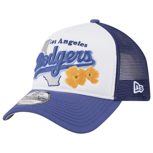 New Era Dodgers State Flower Cap - Men's - Blue/White