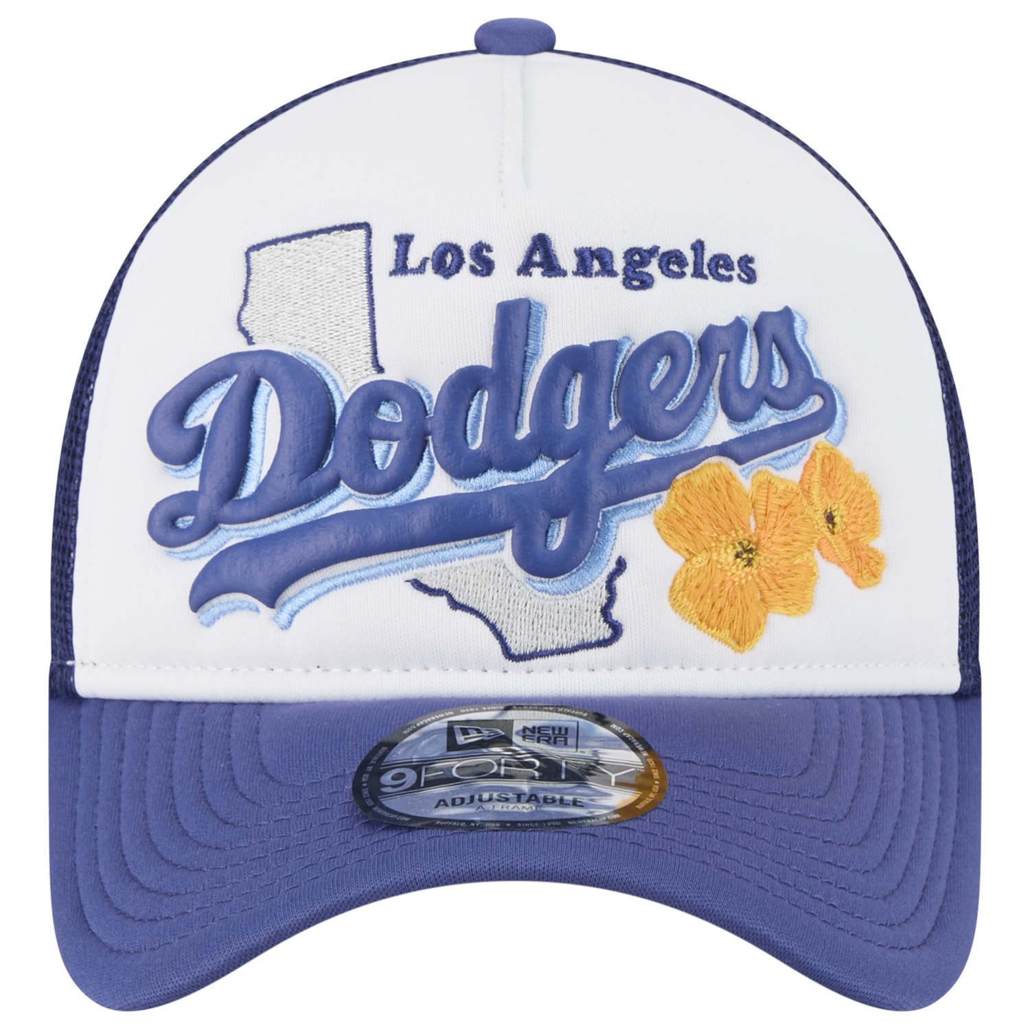 New Era Dodgers State Flower Cap - Men's - Blue/White