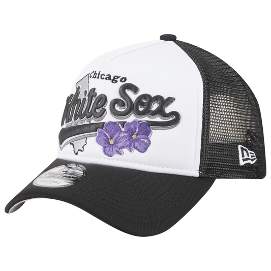 New Era White Sox State Flower Cap - Men's - White/Black