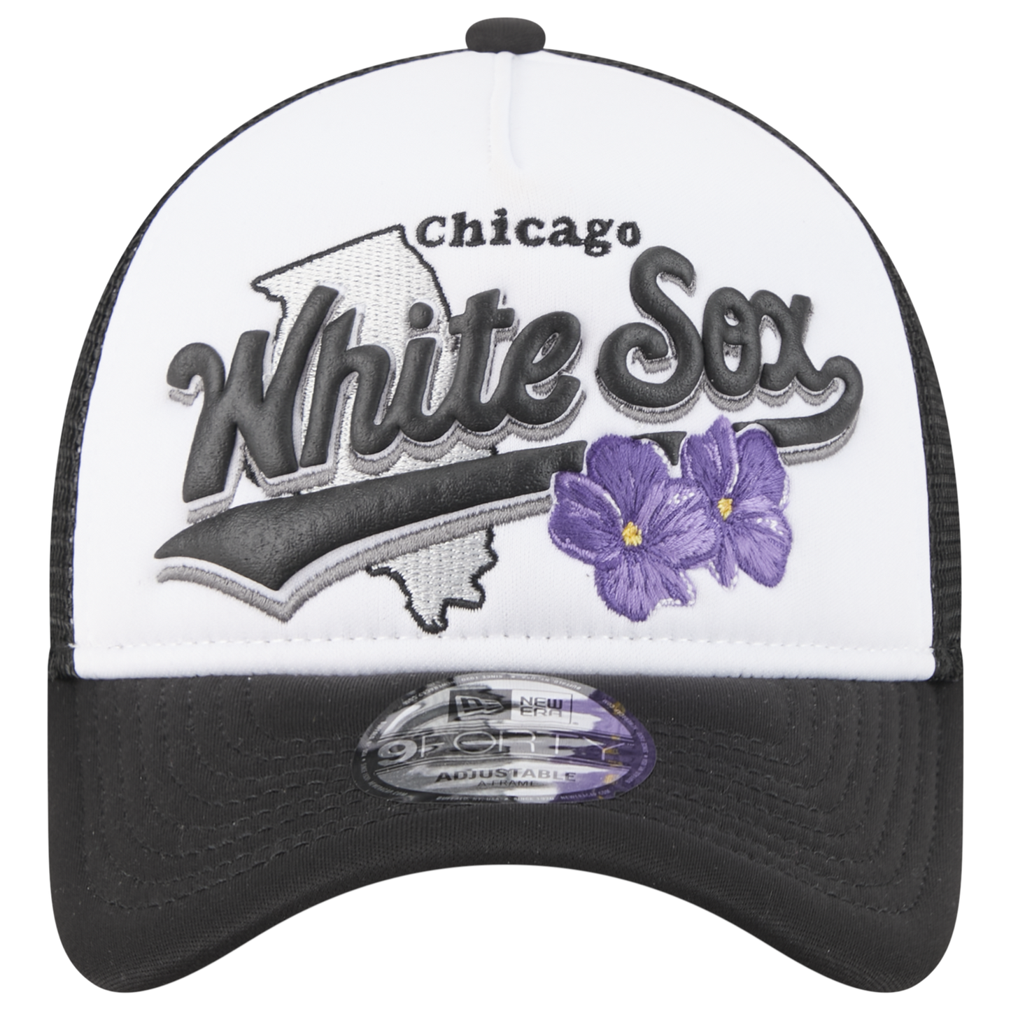 New Era White Sox State Flower Cap - Men's - White/Black