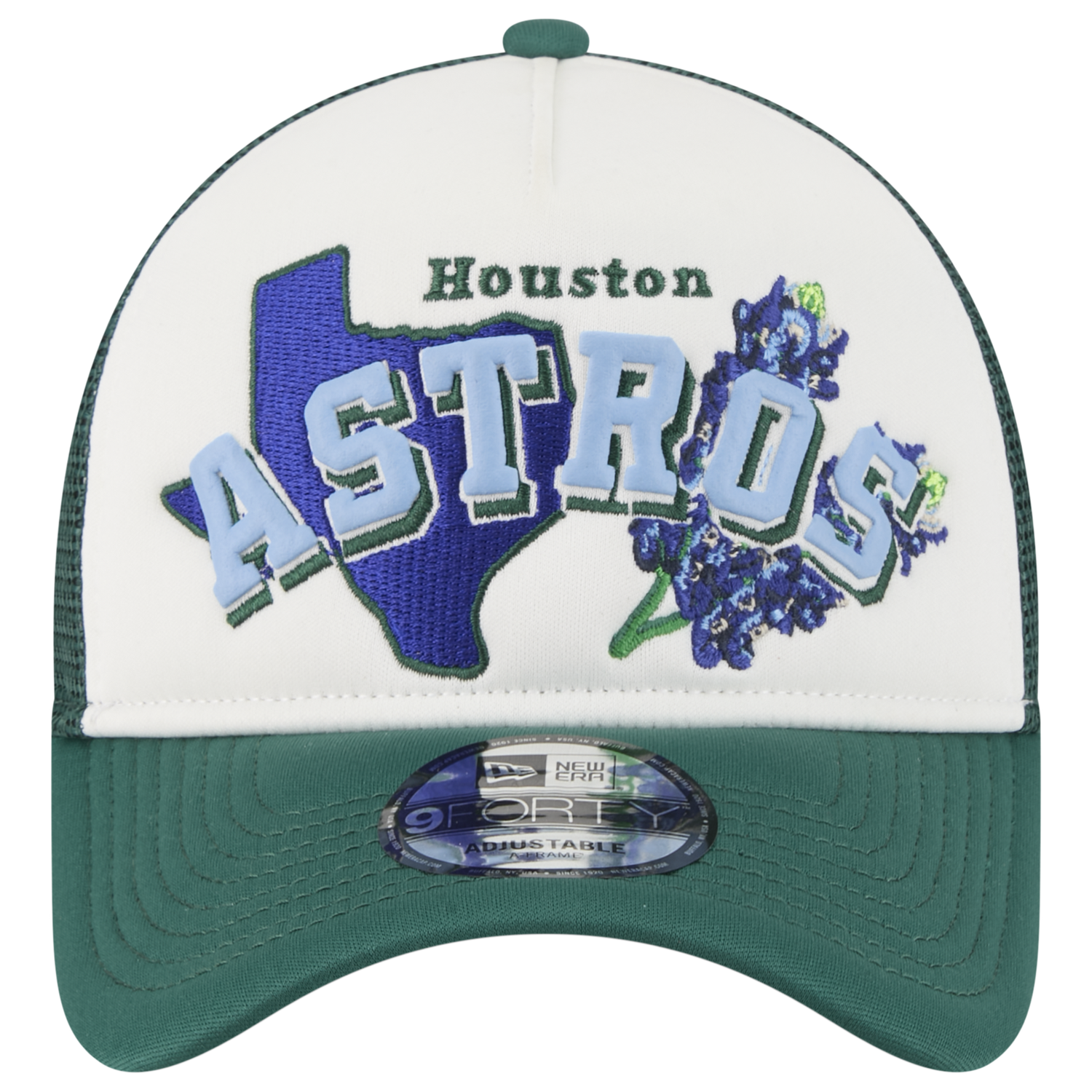 New Era Astros State Flower Cap - Men's - White/Green