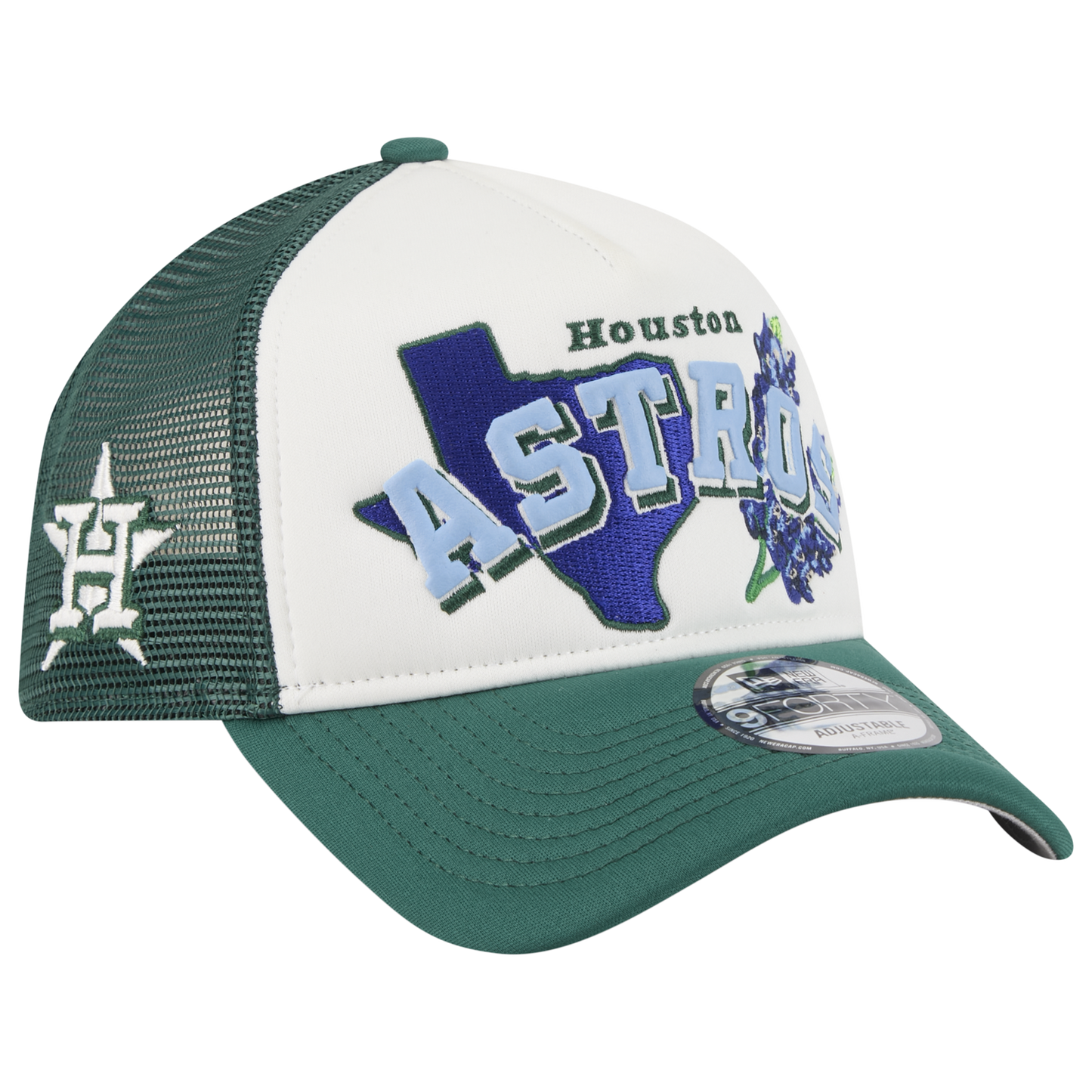 New Era Astros State Flower Cap - Men's - White/Green