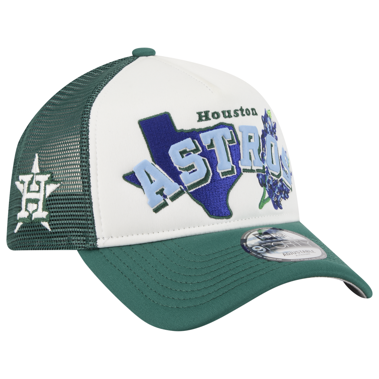 New Era Astros State Flower Cap - Men's - White/Green
