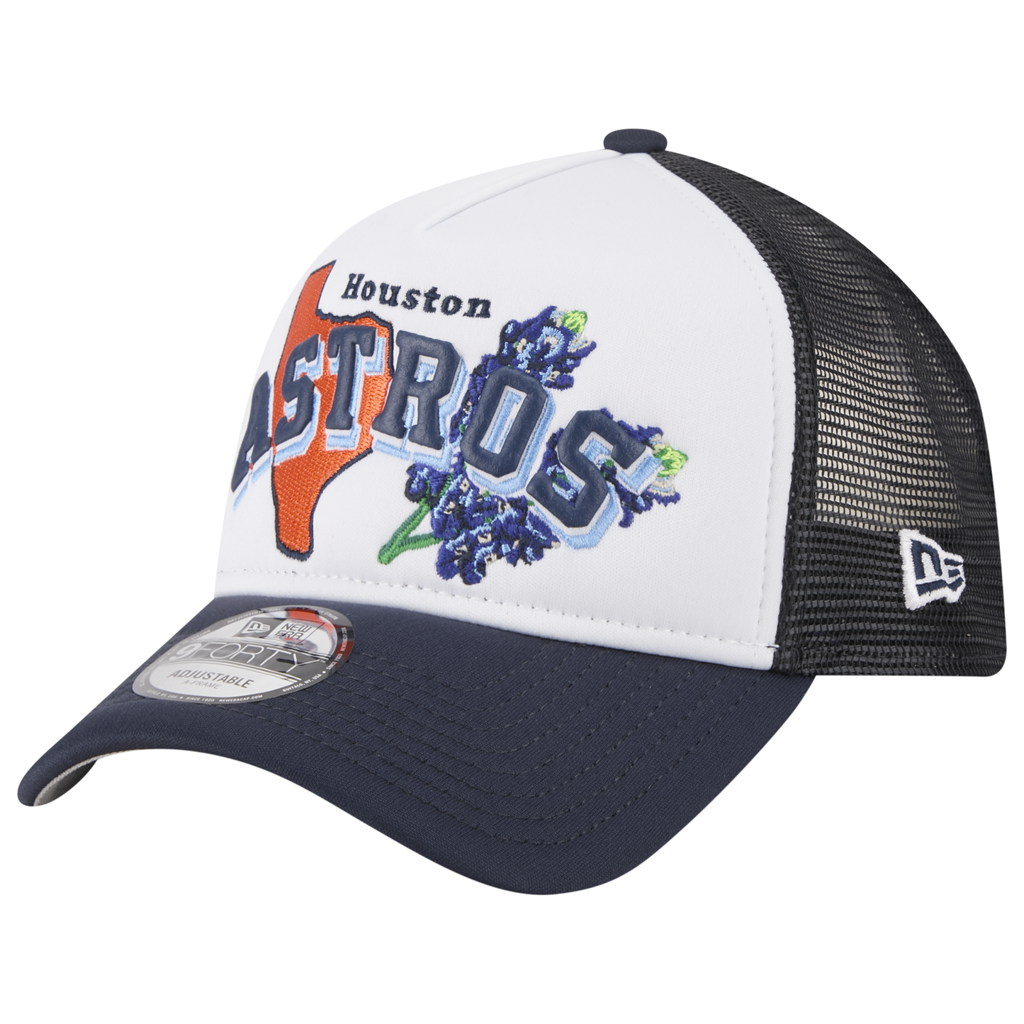 New Era Astros State Flower Cap - Men's - Navy/White