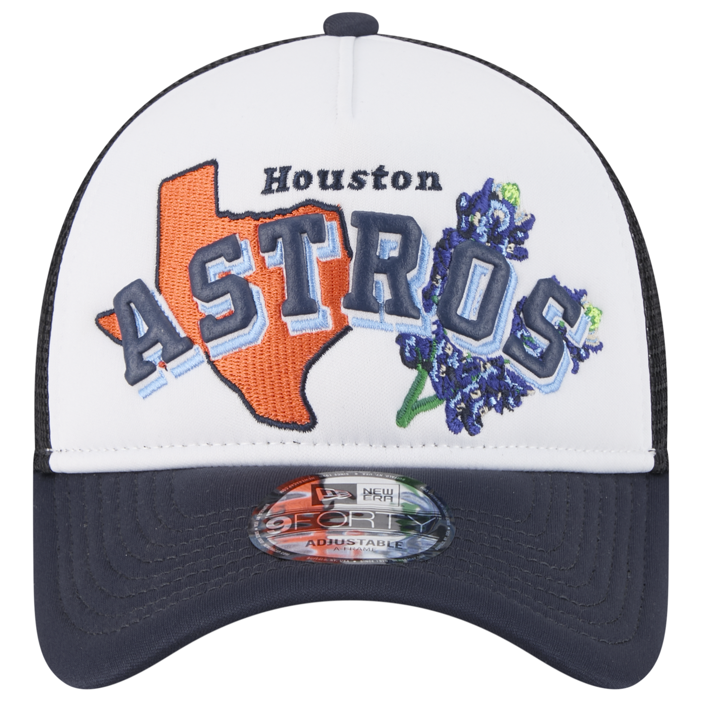 New Era Astros State Flower Cap - Men's - Navy/White