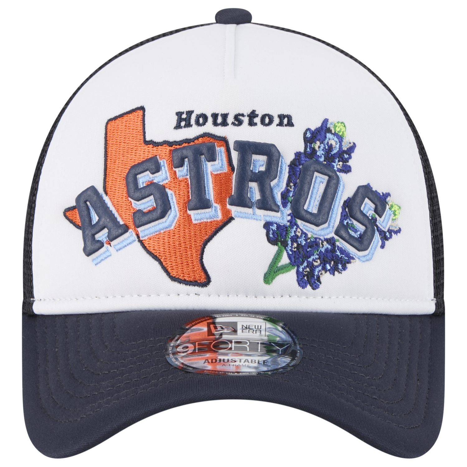 New Era Astros State Flower Cap - Men's - Navy/White
