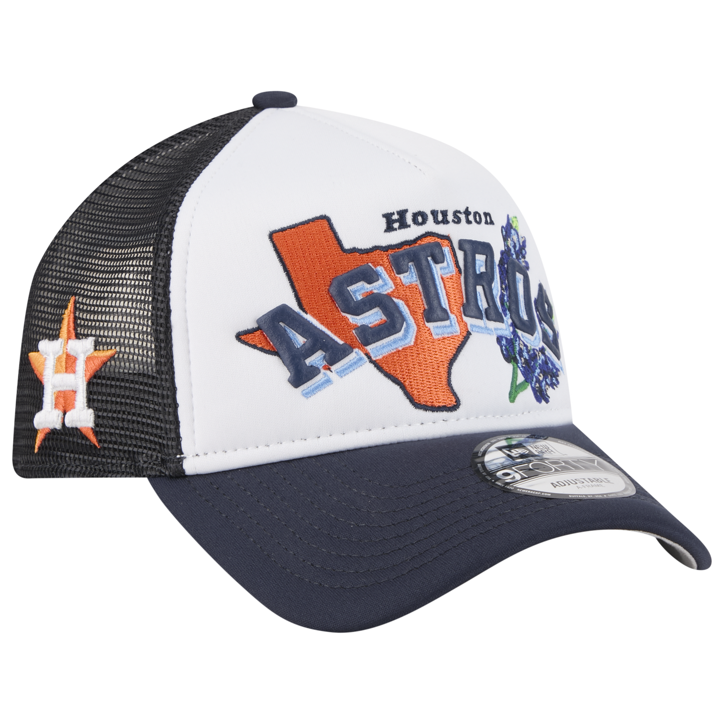 New Era Astros State Flower Cap - Men's - Navy/White