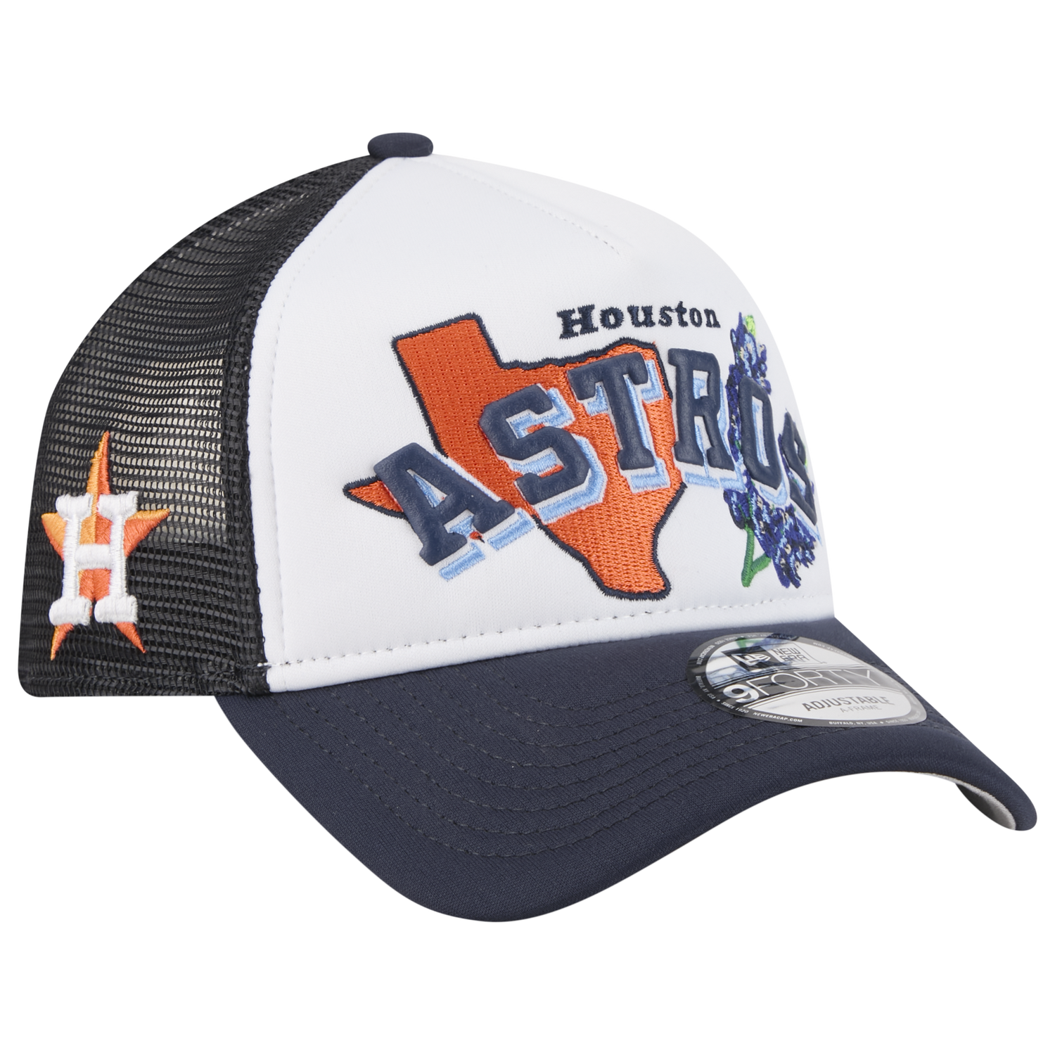 New Era Astros State Flower Cap - Men's - Navy/White