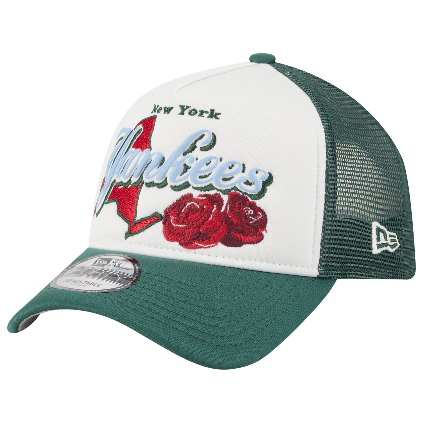 New Era Yankees State Flower Cap - Men's - Green/White
