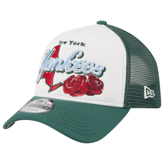 New Era Yankees State Flower Cap - Men's - Green/White