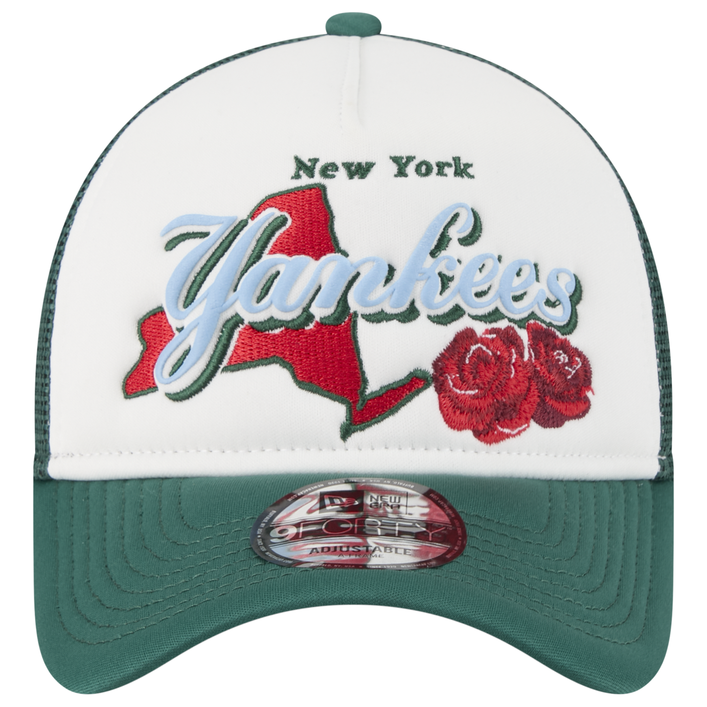New Era Yankees State Flower Cap - Men's - Green/White