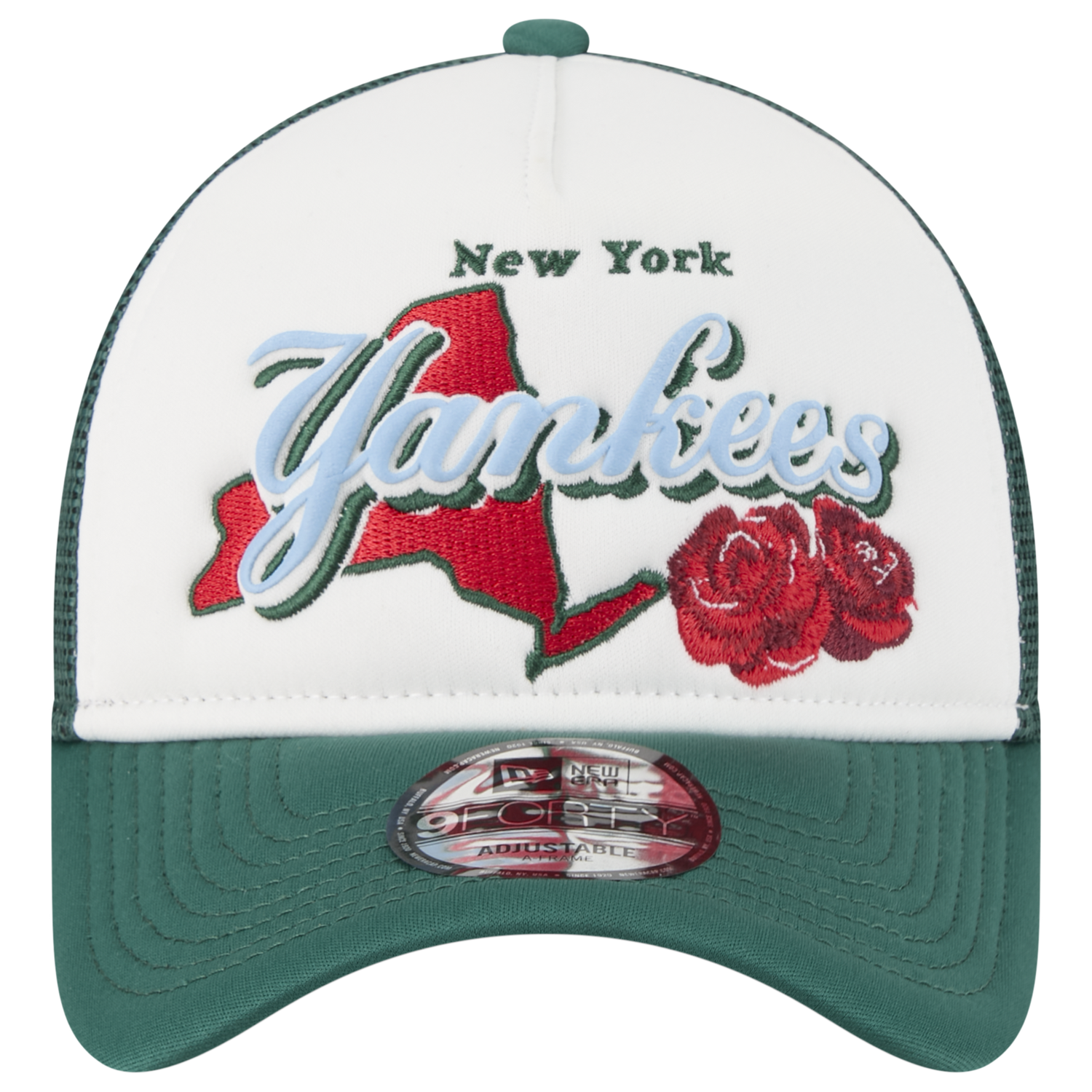 New Era Yankees State Flower Cap - Men's - Green/White