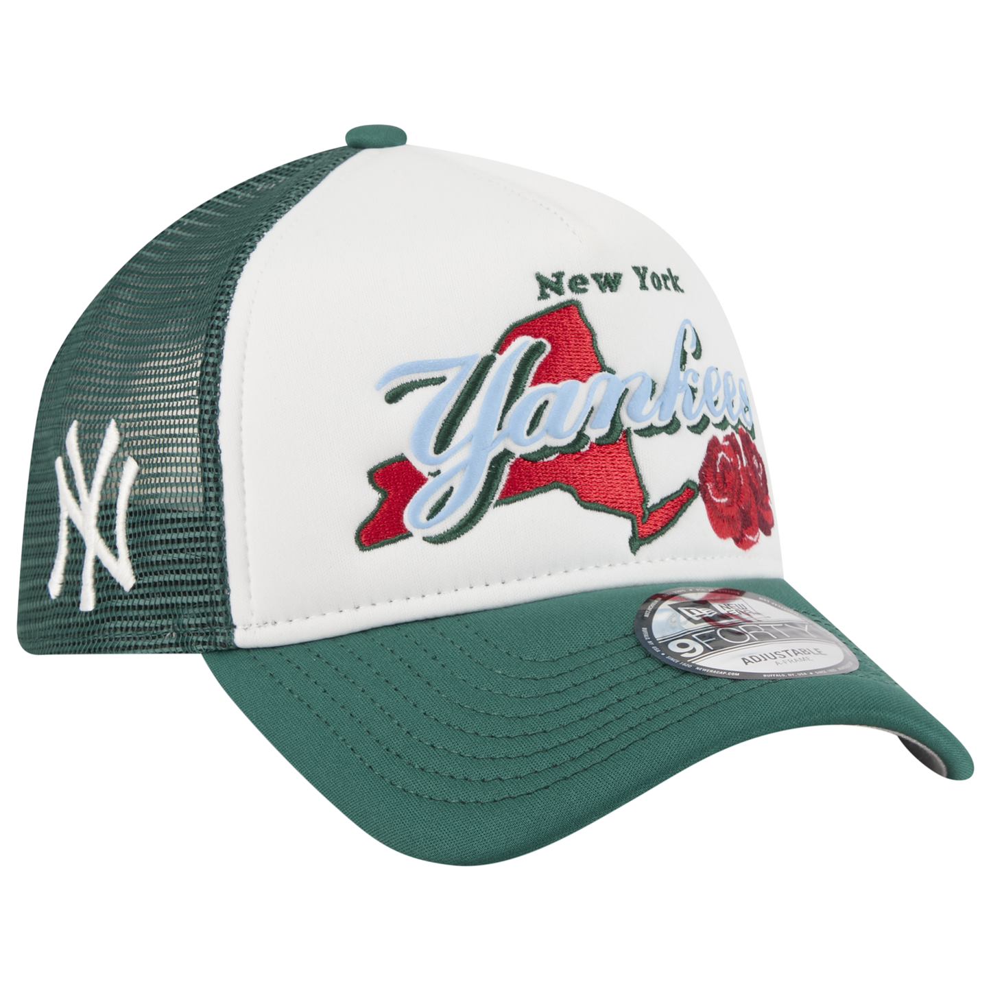 New Era Yankees State Flower Cap - Men's - Green/White